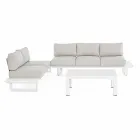 Outdoor Living Room Composition in Aluminum and Homemotion Fabric - Francine Viadurini