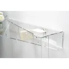Wall Console in Transparent Plexiglass Piano Design - Valeria Viadurini