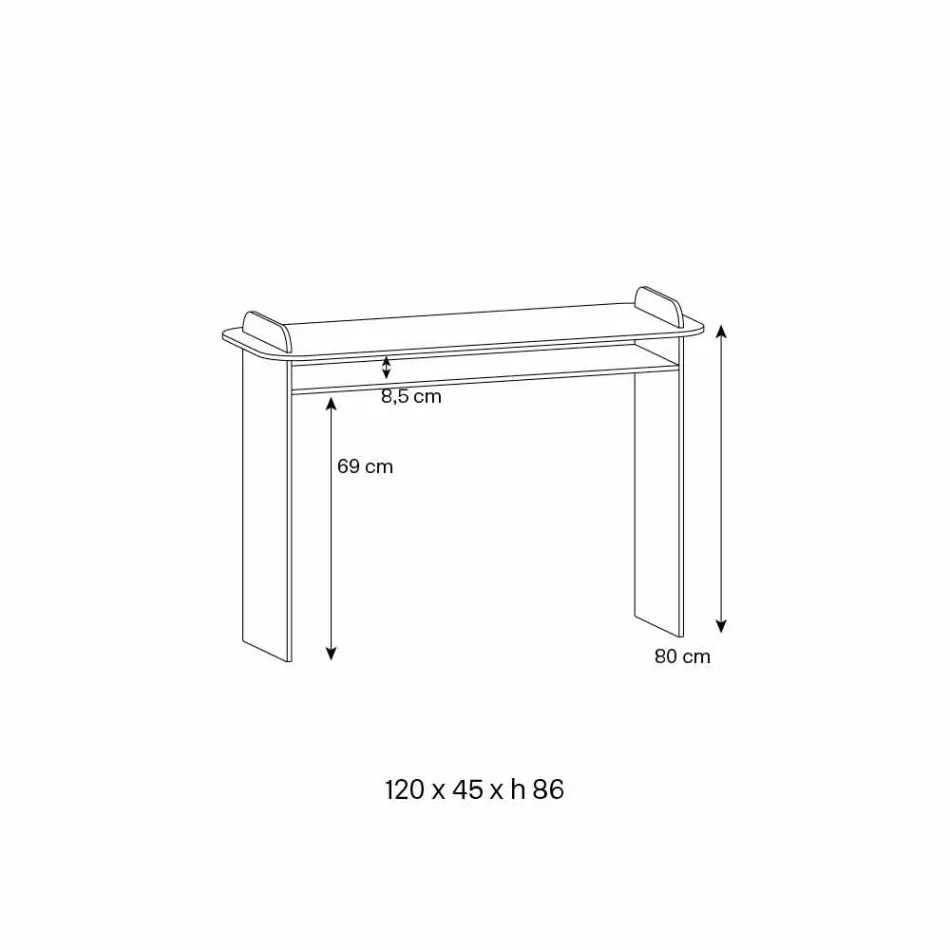 Wall Console for Entrance in Extra-clear Glass Minimal Design - Salvie Viadurini