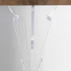 Wall Console Table in Gray White Wood or Corten and Plexiglass - Leopardi Viadurini