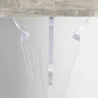 Wall Console Table in Gray White Wood or Corten and Plexiglass - Leopardi Viadurini