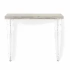 Wall Console Table in Gray White Wood or Corten and Plexiglass - Leopardi Viadurini