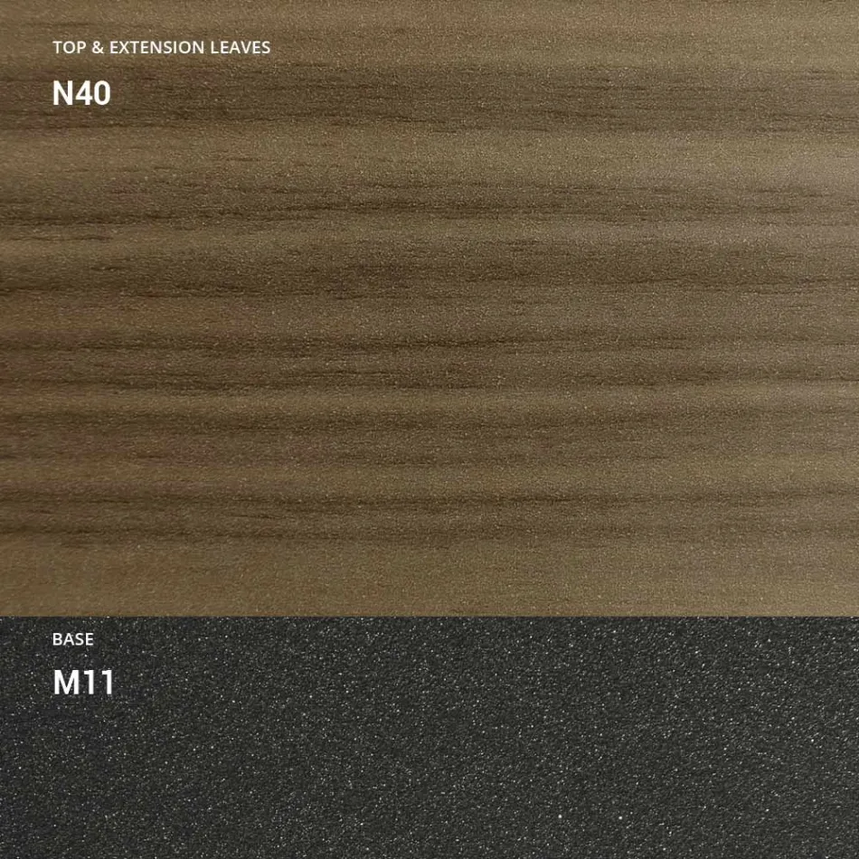 Extendable Console 150 cm in Metal and Melamine Made in Italy - Flap Viadurini