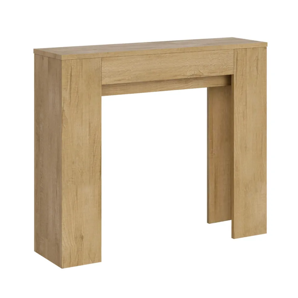 Extendable Console to 181 cm in Made in Italy Melamine Panels - Drago Viadurini