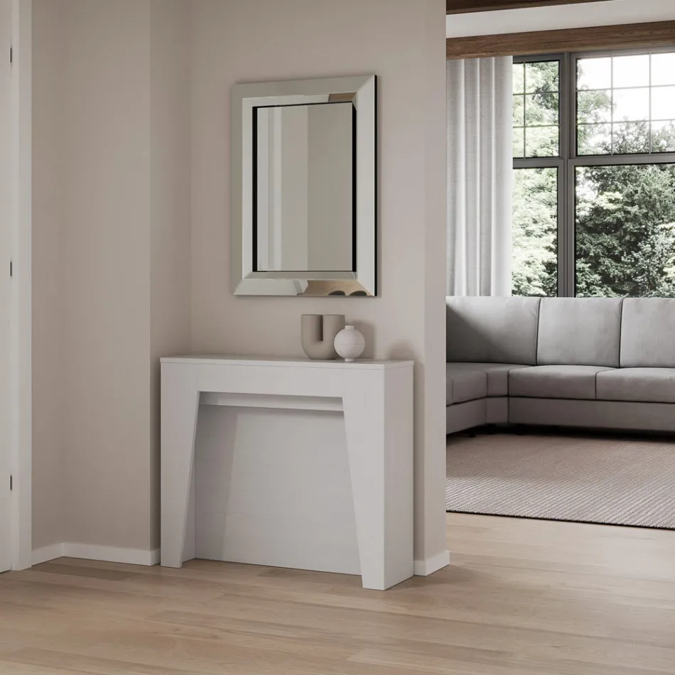 Extendable console to 211 cm in melamine in essence Made in Italy - Incantesimo Viadurini