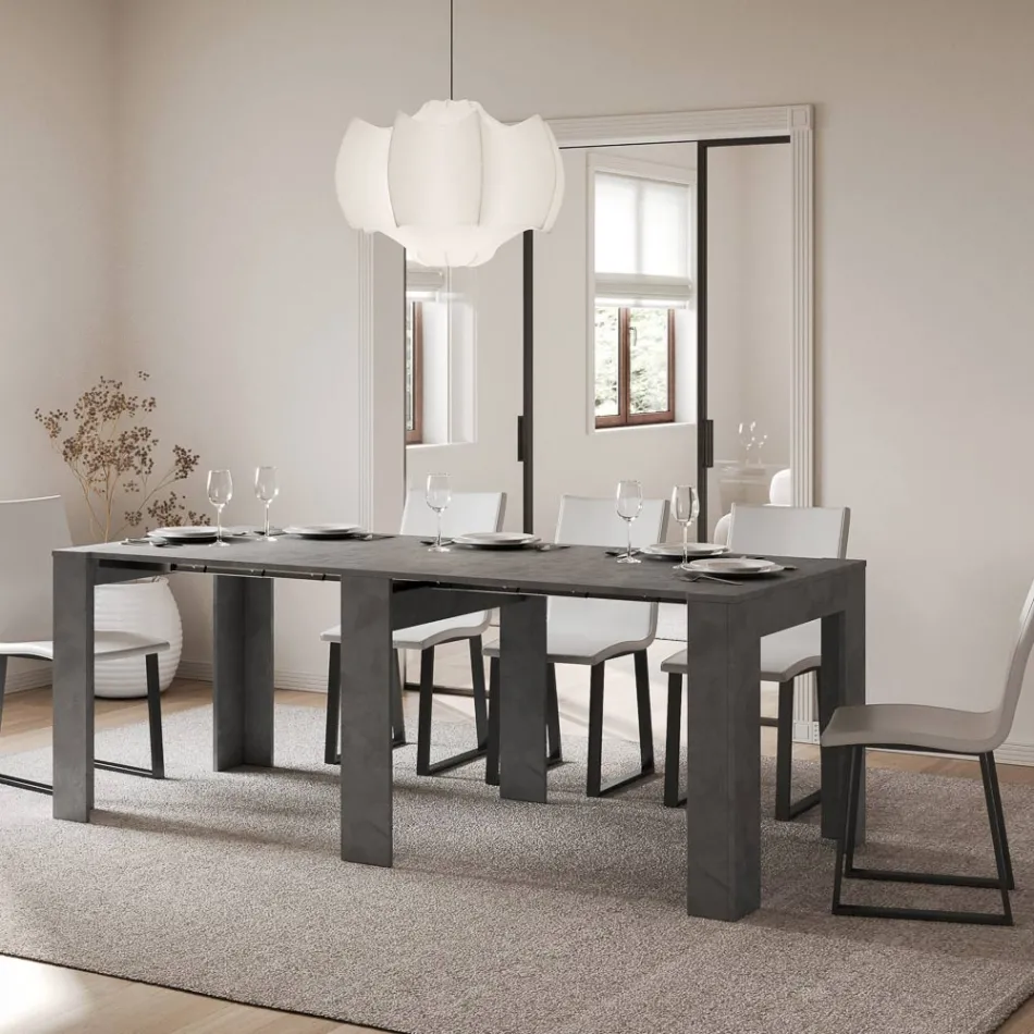 Extendable Console to 211 cm in Made in Italy Melamine Panels - Principessa Viadurini