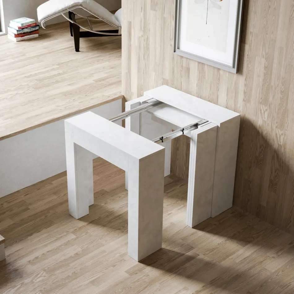 Extendable Console to 299 cm with Internal Extensions Made in Italy - Hourglass Viadurini