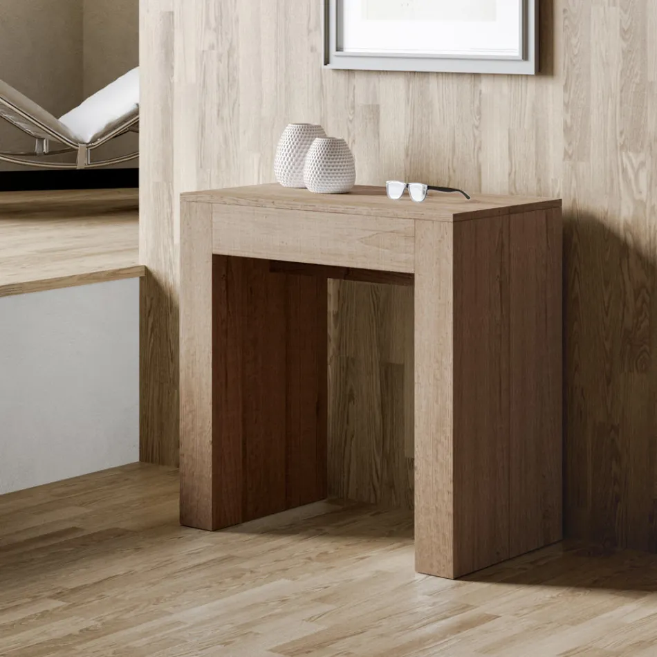 Extendable Console to 299 cm with Internal Extensions Made in Italy - Hourglass Viadurini