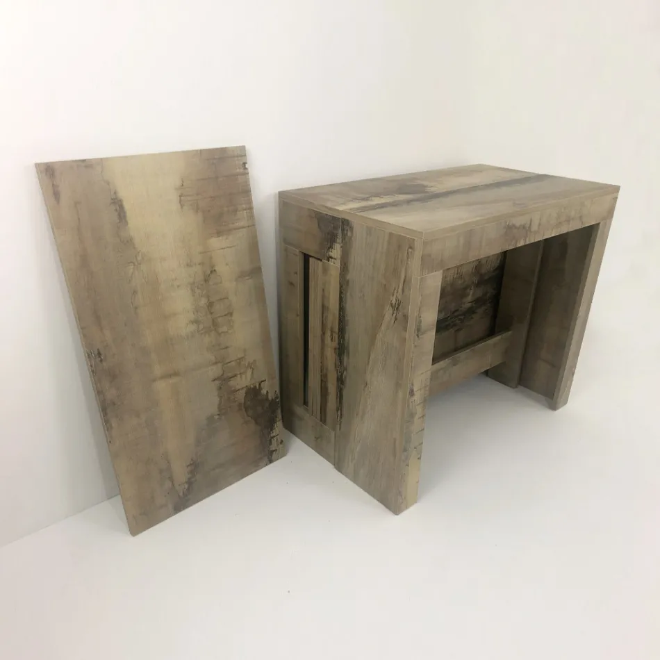 Console Extendable to 300 cm from Entrance or Living Room in Wood - Katharina Viadurini