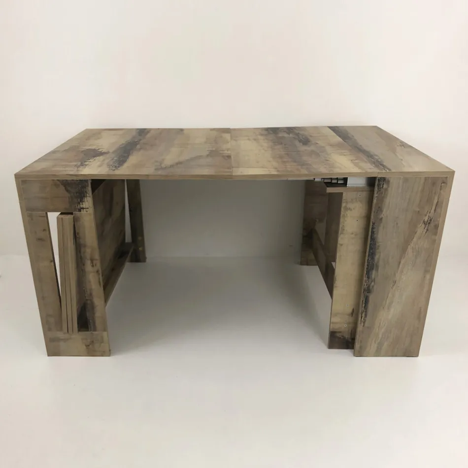 Console Extendable to 300 cm from Entrance or Living Room in Wood - Katharina Viadurini