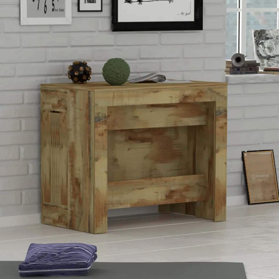 Console Extendable to 300 cm from Entrance or Living Room in Wood - Katharina Viadurini