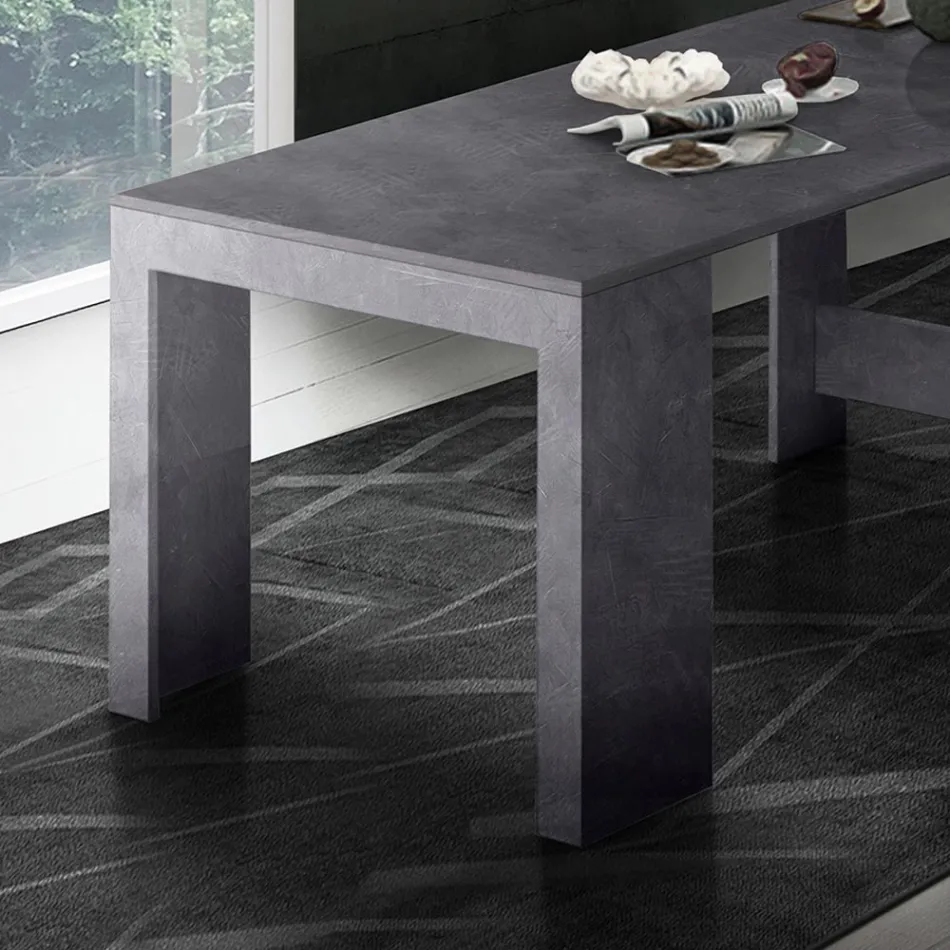 Console Extendable to 300 cm from Entrance or Living Room in Wood - Katharina Viadurini