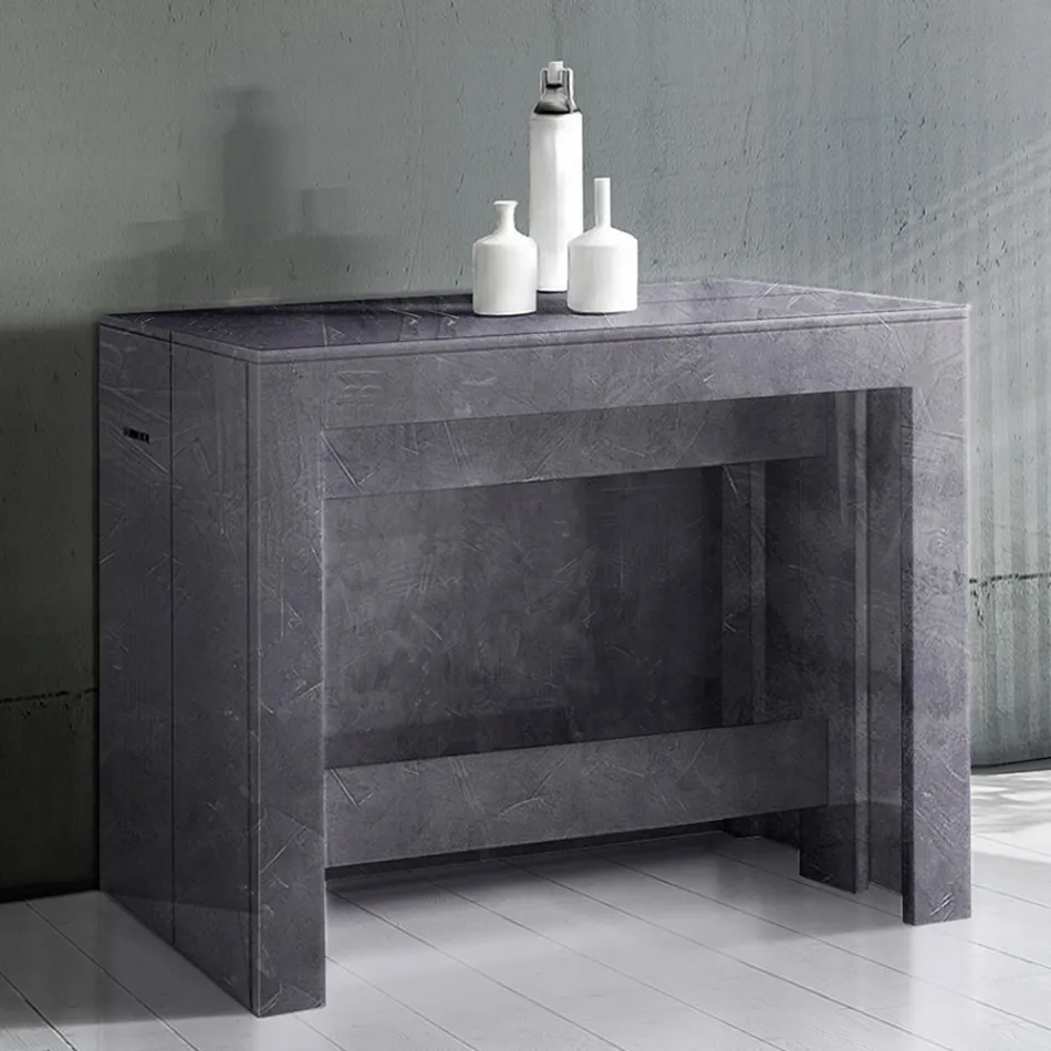 Console Extendable to 300 cm from Entrance or Living Room in Wood - Katharina Viadurini