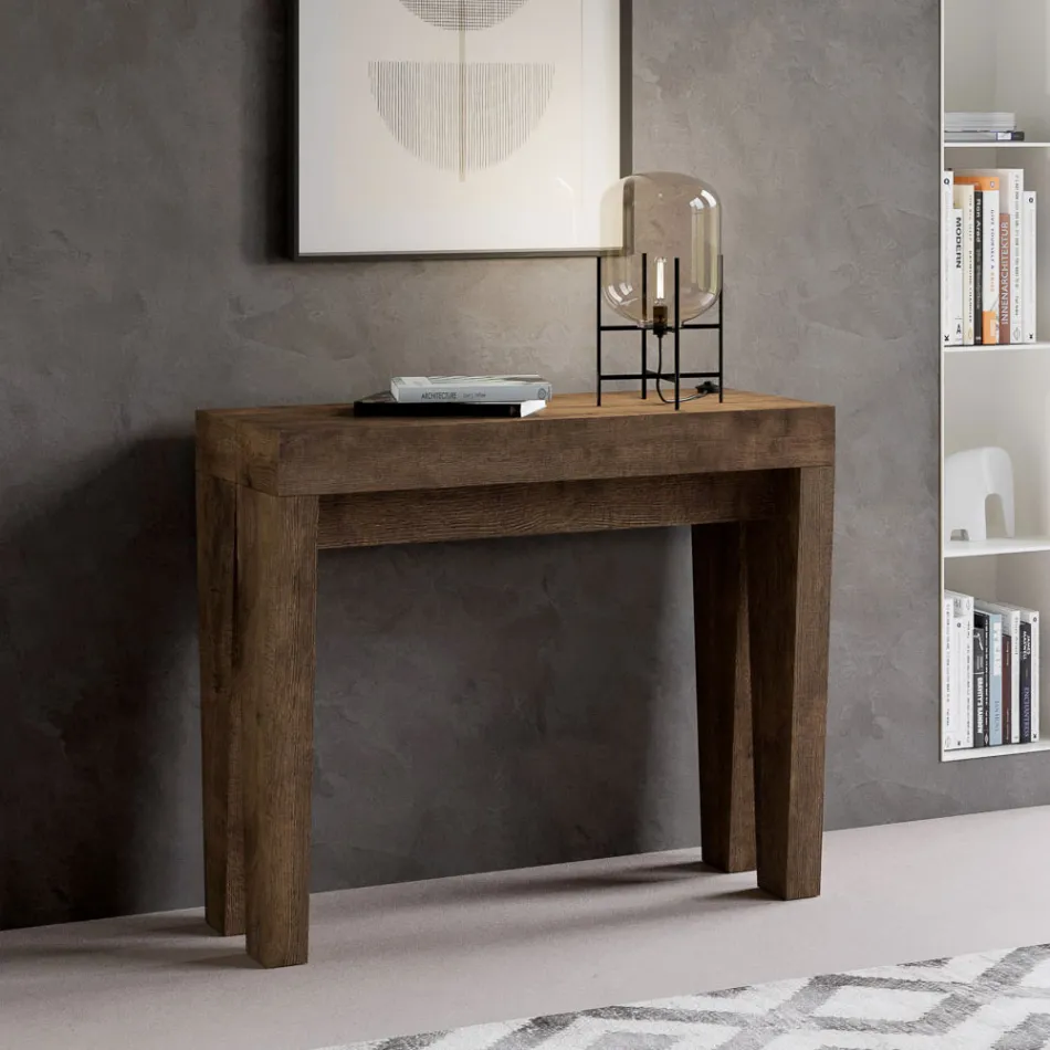 Extendable Console to 300 cm in Wood Made in Italy - Throne Viadurini