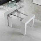 Extendable Console to 307 cm in Made in Italy Wooden Microparticles - Corona Viadurini