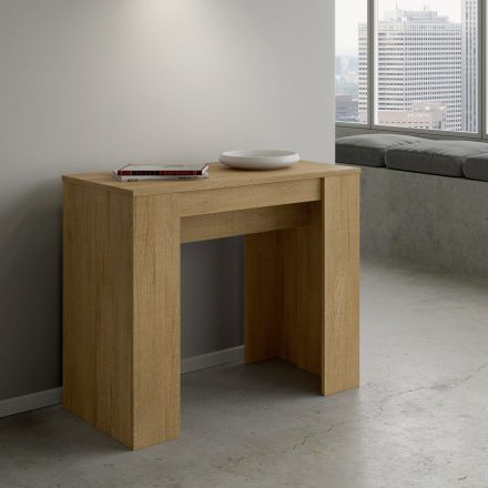 Extendable Console to 308 cm with Central Support Made in Italy - Oracle Viadurini