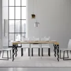 Extendable Console with Modern Iron Legs Made in Italy - Palazzo Viadurini