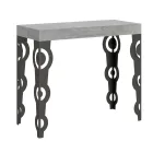 Extendable Console with Modern Iron Legs Made in Italy - Palazzo Viadurini