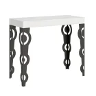 Extendable Console with Modern Iron Legs Made in Italy - Palazzo Viadurini