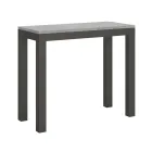 Extendable Console of Modern Design in Wood and Iron Made in Italy - Never Viadurini