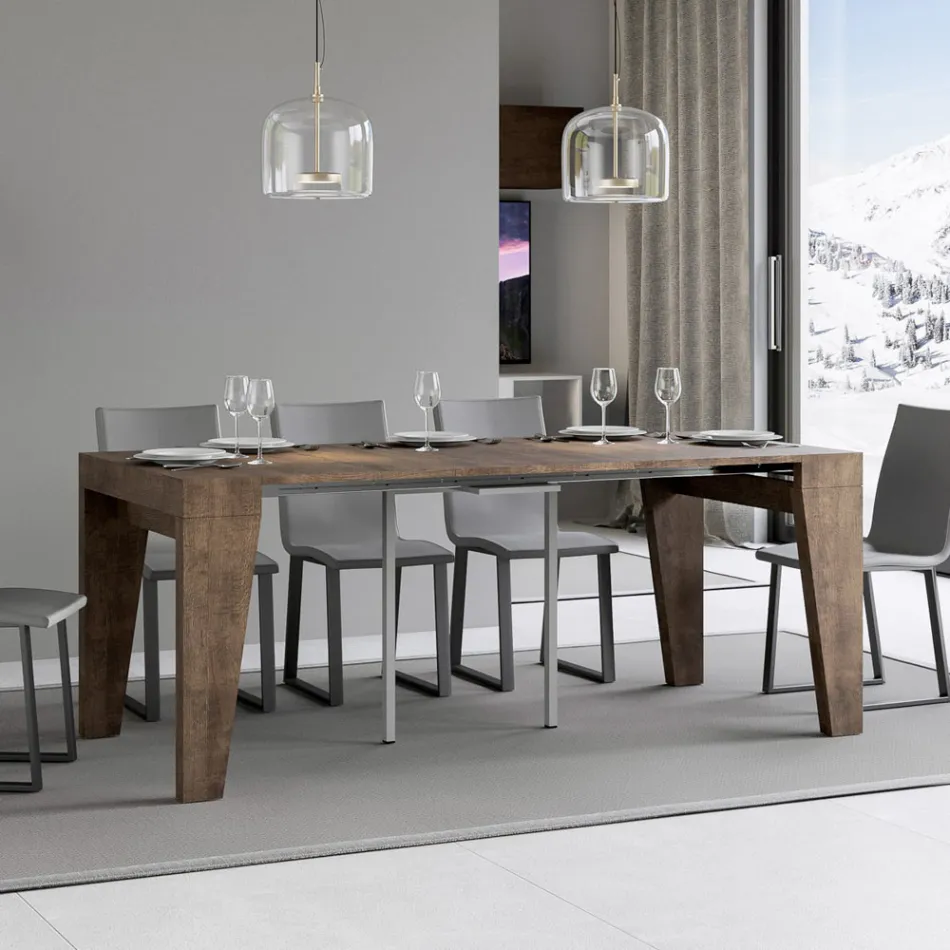 Extendable Console Available in 2 Different Sizes Made in Italy - Grifone Viadurini