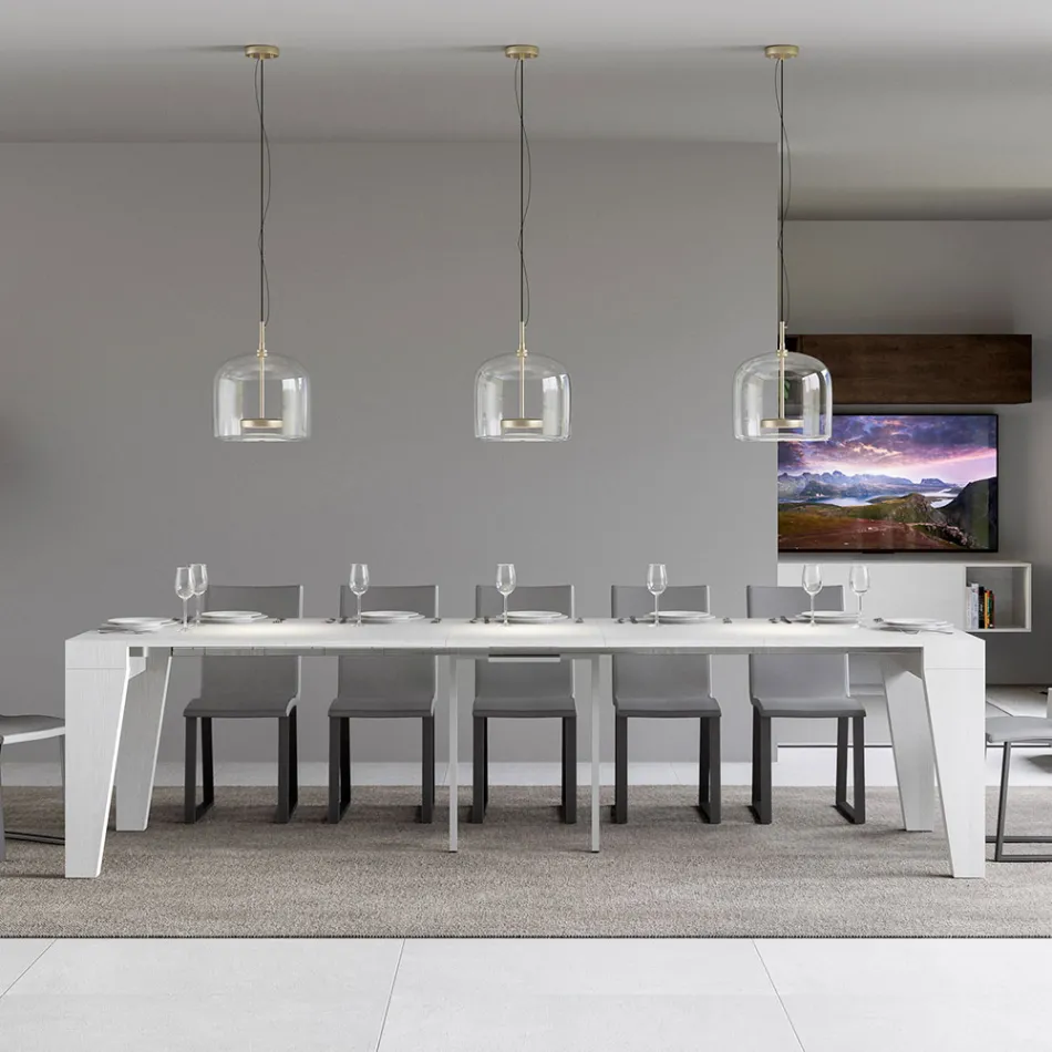 Extendable Console Available in 2 Different Sizes Made in Italy - Grifone Viadurini