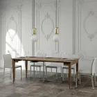 Extendable Console Walnut or White Ash Finish Made in Italy - Folletto Viadurini