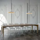 Extendable Console Walnut or White Ash Finish Made in Italy - Folletto Viadurini