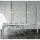 Extendable Console Walnut or White Ash Finish Made in Italy - Folletto Viadurini