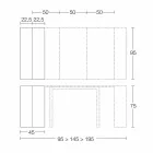 Extendable Console Up to 295 cm in Made in Italy Design Wood - Temocle Viadurini