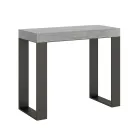 Extendable Console up to 300 cm with Anthracite Frame Made in Italy - Giant Viadurini