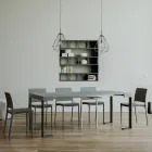 Extendable Console up to 300 cm with Anthracite Frame Made in Italy - Giant Viadurini