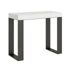 Extendable Console up to 300 cm with Anthracite Frame Made in Italy - Giant Viadurini