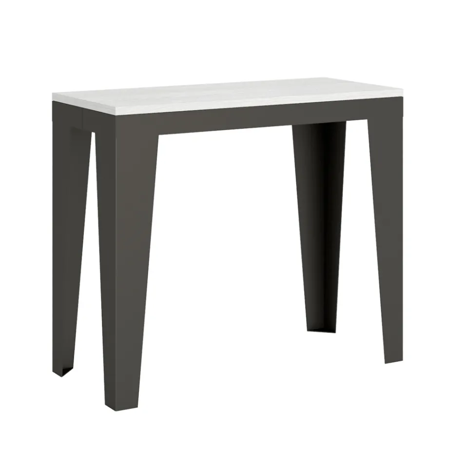 Extendable Console up to 300 cm in Made in Italy Wooden Microparticles – Flamber Viadurini