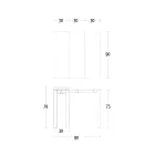 Extendable console up to 90 cm in melamine and metal Made in Italy - Bag Viadurini