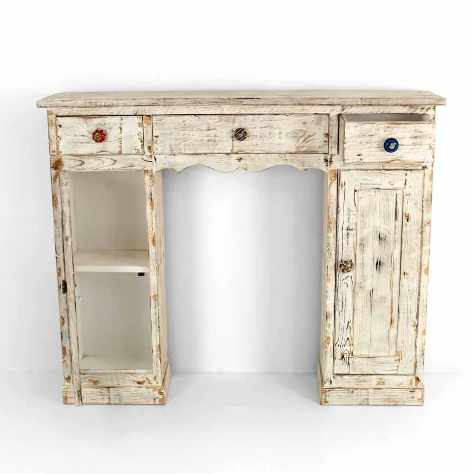 Handcrafted Consolle in Solid Fir Wood Made in Italy - Carminia Viadurini