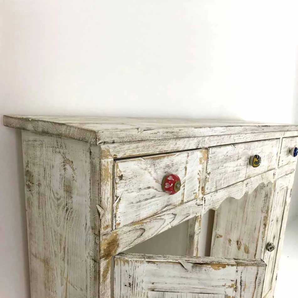 Handcrafted Consolle in Solid Fir Wood Made in Italy - Carminia Viadurini