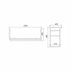 Bathroom Console L 135 cm with Double Bowl in Ceramic with Feet - Nausica Viadurini