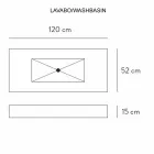 Bathroom Console Integrated Washbasin and Suspended Shelf in Gres 4 Finishes - Rampina Viadurini