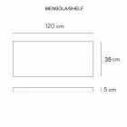 Bathroom Console Integrated Washbasin and Suspended Shelf in Gres 4 Finishes - Rampina Viadurini