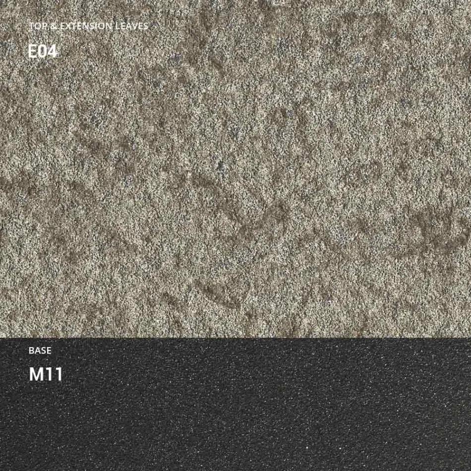 Console with Mortar Effect Top and Metal Base Made in Italy - Timedio Viadurini