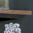 Console with Mortar Effect Top and Metal Base Made in Italy - Timedio Viadurini