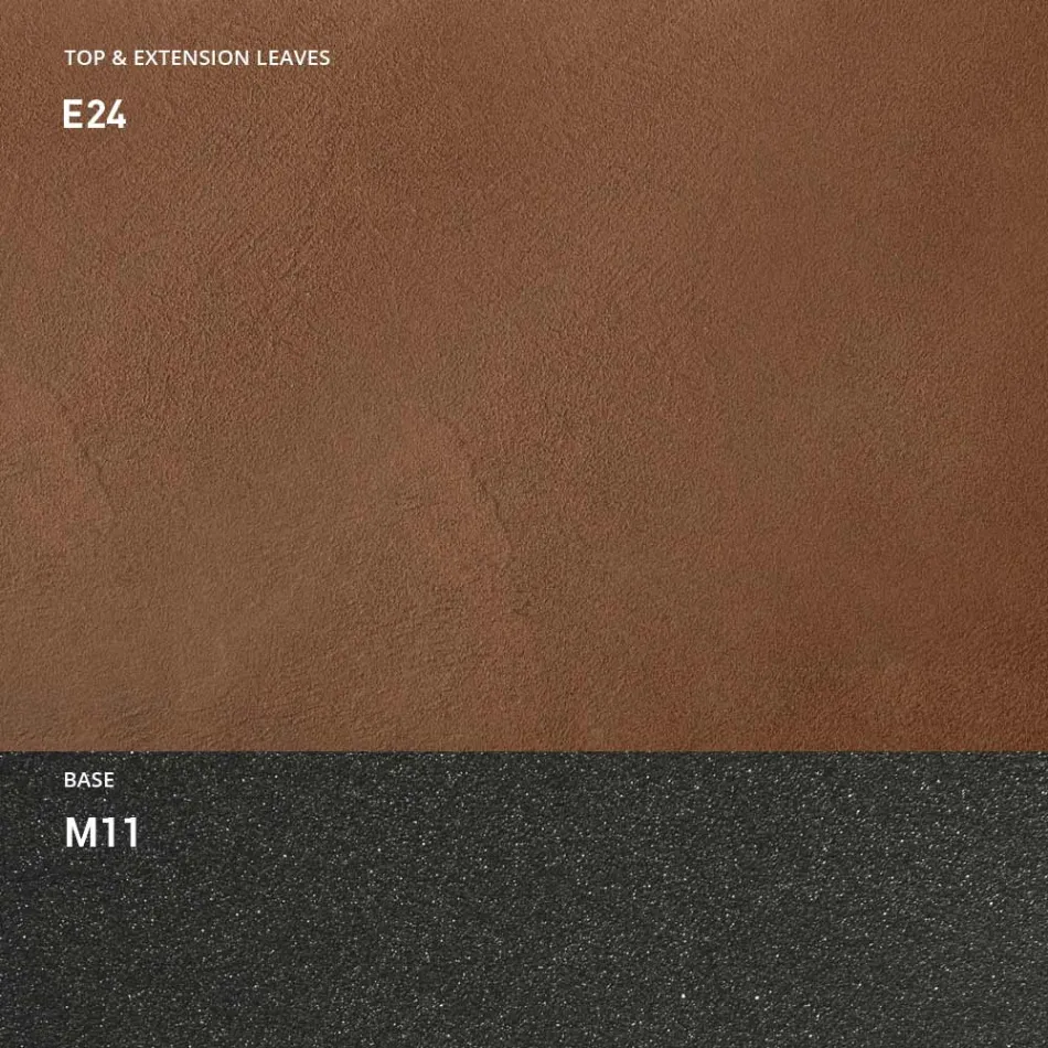 Console with Mortar Effect Top and Metal Base Made in Italy - Timedio Viadurini