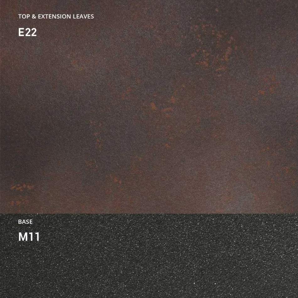 Console with Mortar Effect Top and Metal Base Made in Italy - Timedio Viadurini