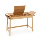 Console with PC Desk in MDF and Wood - Football Viadurini