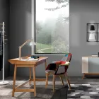 Console with PC Desk in MDF and Wood - Football Viadurini