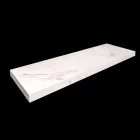 Bathroom Console with Washbasin and Shelf in Porcelain Stoneware 4 Finishes - Ramina Viadurini