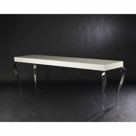 Design console with four legs in MDF and Luigi steel Viadurini