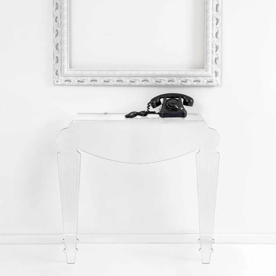 Design console in transparent plexiglass produced in Italy, Africo Viadurini