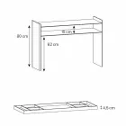 Design console in extra-clear glass with tray Made in Italy - Imperative Viadurini